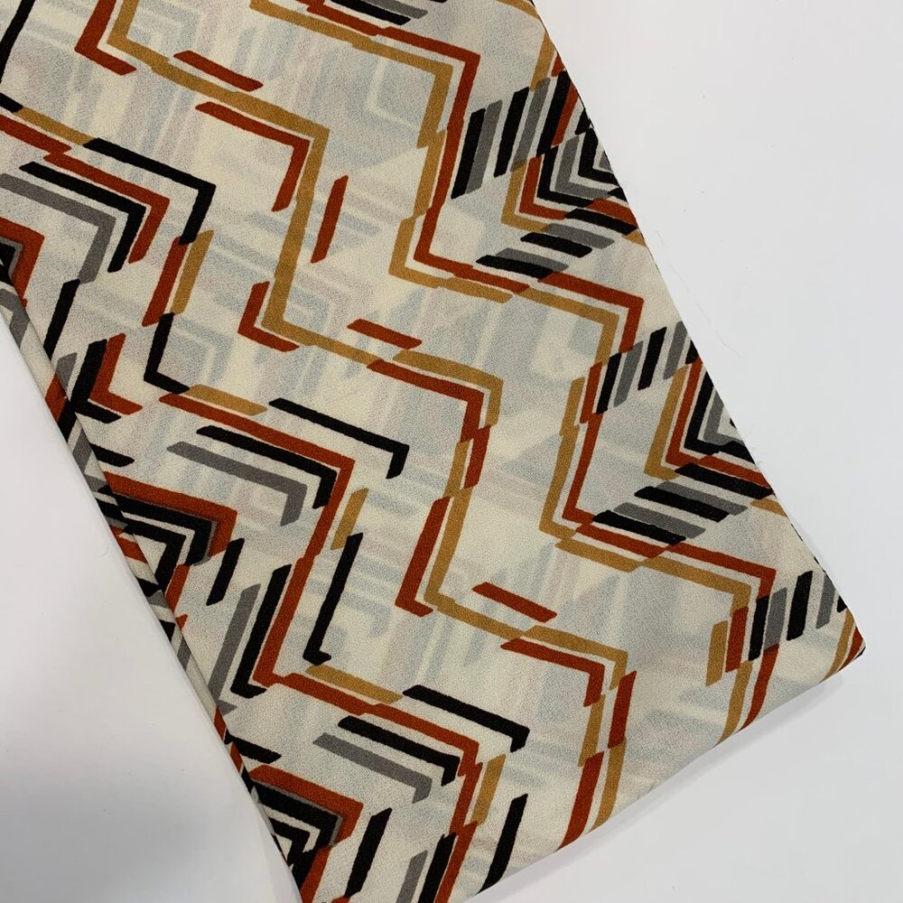 VTG Rectangular Fashion Scarf EUC Multicolor Chevron 60s 70s Retro Look - Picture 4 of 6